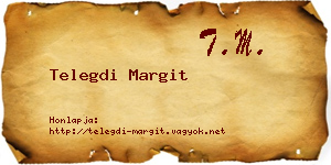 Telegdi Margit névjegykártya
